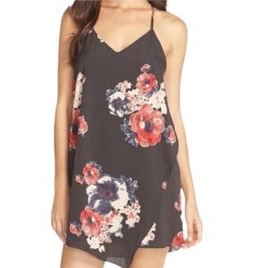 Free People Black Floral Mini Dress